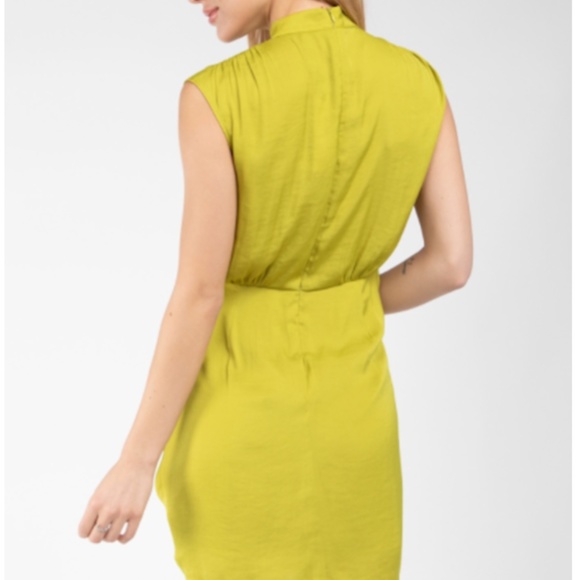 Naked Zebra MINDY MOCK NECK DRESS in Cream Color - Picture 3 of 6